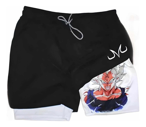 Short Gym Hombre Deportiva 4 En 1 Bolsa Celular Dragon Ball 