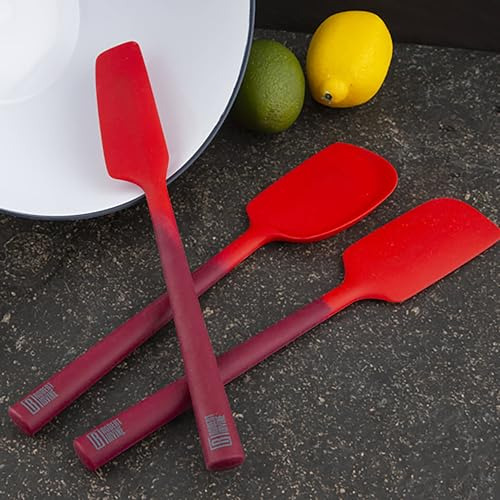 Juego De Utensilios De Silicona Rojo, 3 Piezas
