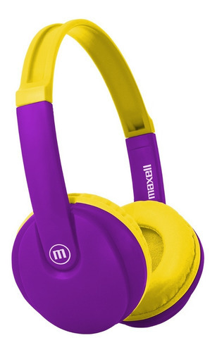 Audífono Bluetooth Inalámbrico Bt350 Amarillo/purpura Color Violeta