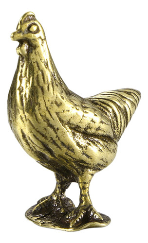 Estatuilla De Pollo De Latón, Escultura De Gallina Para