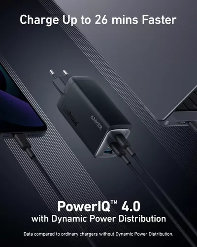 Chargeur Anker 735 (GaN Prime 65 W) avec câble USB-C vers USB-C