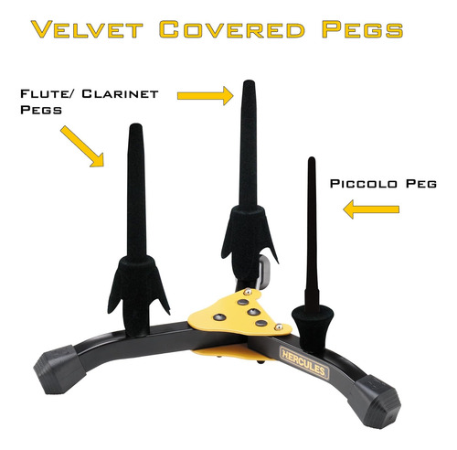Soporte Para Flauta Y Clarinete Lumintrail Hercules Y Soport