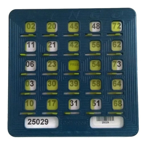 100 Tablas Plástica Para Bingo Profesional