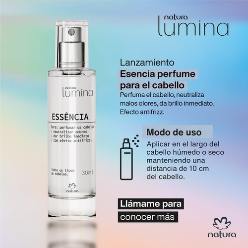 Esencia Perfume Para El Cabello Natura Lumina