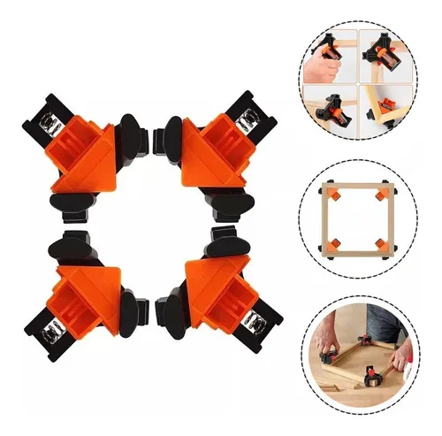 comprar Kit 4 Grampos De Canto Sargento Angular Marceneiro 90º Graus
