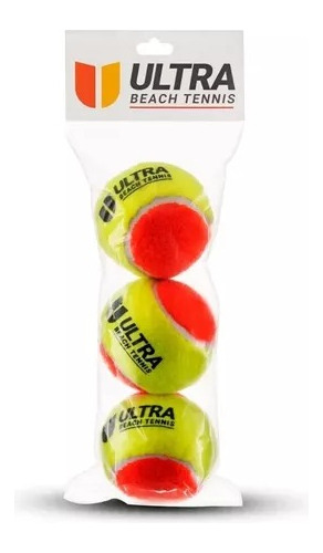 Bola De Beach Tennis Ultra - Pack Com 3 Bolas