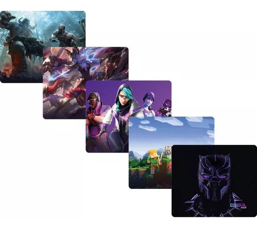 Mouse Pad Gamer 27x23cm. Antideslizante | Soul Pro Gaming Color Negro Diseño impreso Diseño 5