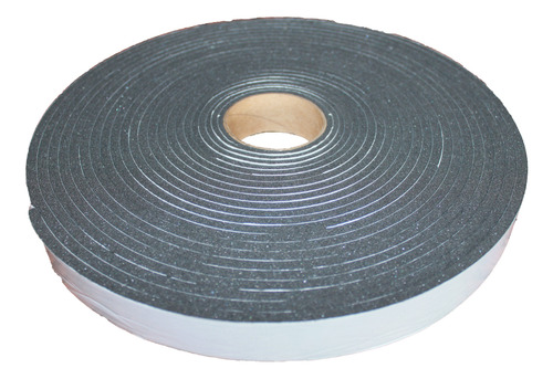 Fita Adesiva De Pvc Anti Ruído 20mm X 3mm - Rolo 50 Metros Cor Preto Liso