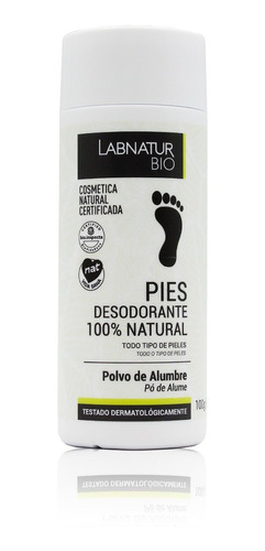 Talco Para Pies 100% Natural Polvo Mineral De Alumbre 100g.