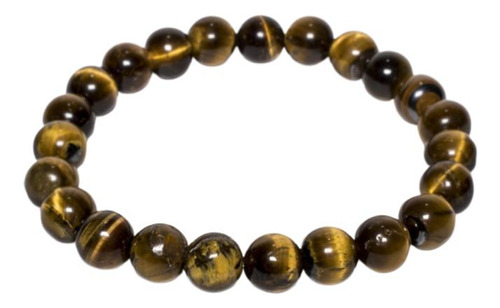 Pulseira Pedra Natural Olho De Tigre Marrom