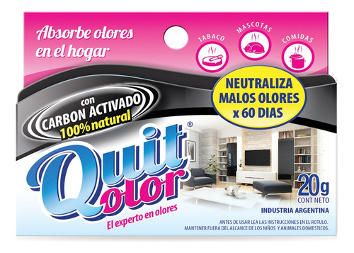 Quitolor Absorbe Olores Para Ambientes Con Carbón Activado