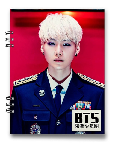 Imagen 5 de 6 de Bts Cuaderno Suga 15x20 Cms Mediacarta 100 Hojas Cuadros