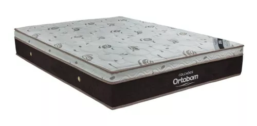 Cama Casal Queen Size Ortobom Sleep King 158x198x74 + Box Ortobom