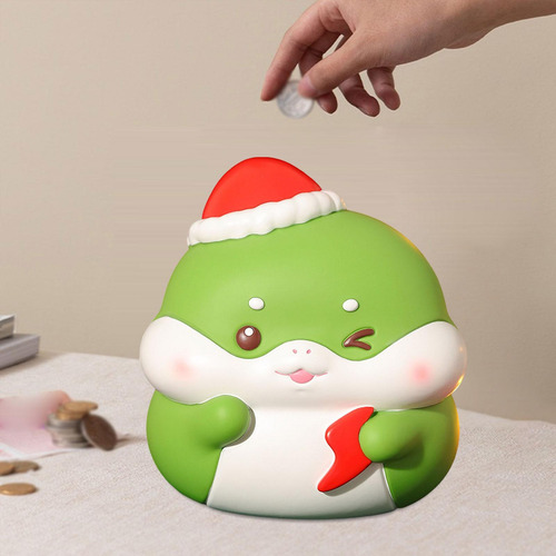 Hucha Hucha Caja De Dinero Estatuilla De Serpiente L Verde