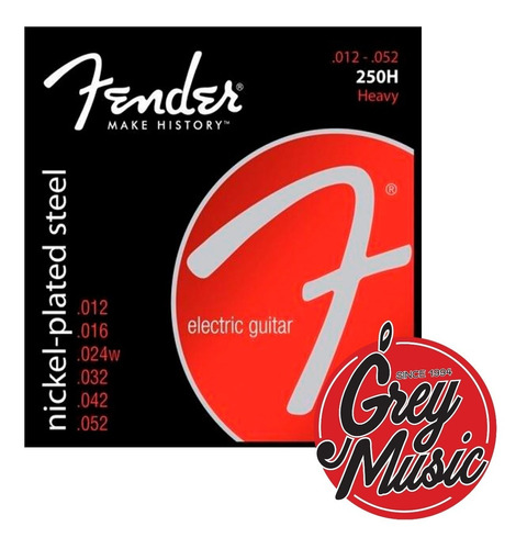 Encordado De Guitarra Eléctrica Fender 250 H - Grey Music -