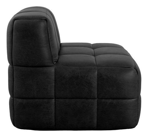 Sofá Guldi Popup Com 2 Módulos Canto E Central Corino Pre... Cor Preto