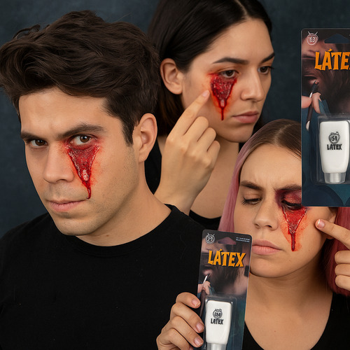 Aplicación Zipped Eye De Látex Con Pegamento Halloween