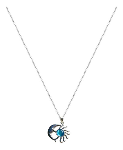 Collar Con Colgante De La Serie I Blue Opal Exquisite Para M