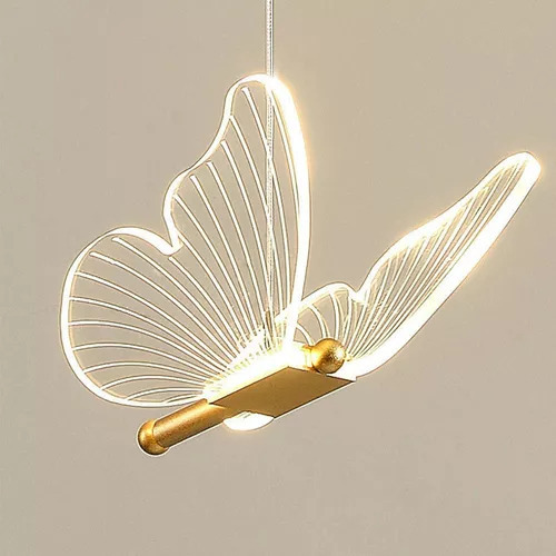 Lujosa Lámpara Led Con Diseño De Mariposa Moderna.