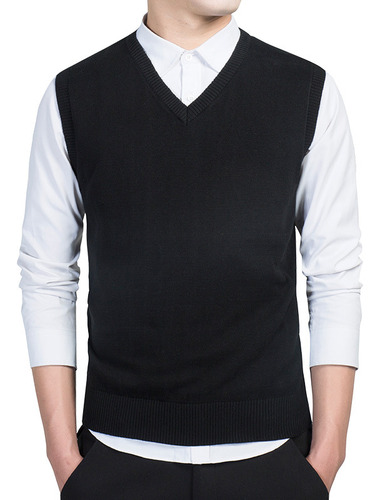 Suéter Masculino 100% Algodón Tejido Chaleco Sin Mangas Moda