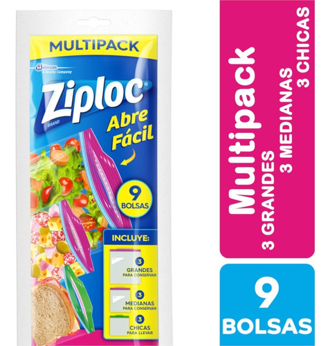Ziploc Bolsa Multipack 9 Unidades - 12 Paquetes