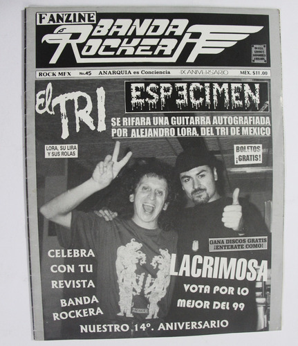 Gusanobass Revista Banda Rockera N45 Tri Especimen Lacrimosa