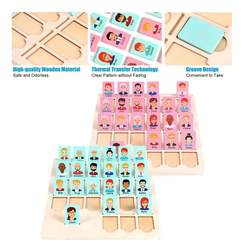 Juego Adivinar Quién Soy Juego De Mesa Juego Madera Niños