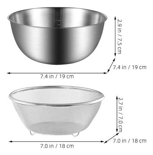 Colador De Malla Fina, Acero Inoxidable, Para Verduras, Meta