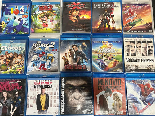 Bluray Originales Lote 15 Unidades Spiderman Iron Man Y Mas