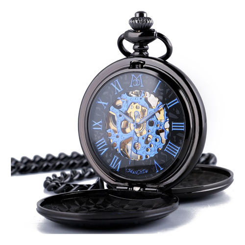 Reloj De Bolsillo Vintage Con Cadena De Números Romanos Idea