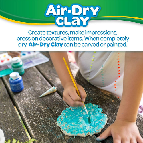 Crayola Air Dry Clay, White, Modeling Clay Para Niños, Manua