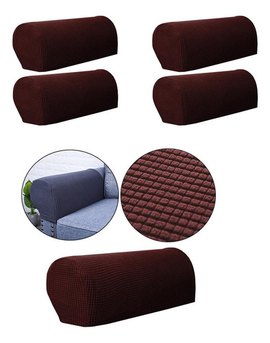 4 Protectores Elásticos Para Brazos De Sofá Lavables,