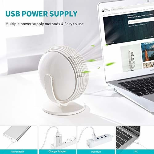 Ventilador Mesa Pequeño 3 Velocidade Portatil Sin 120 °