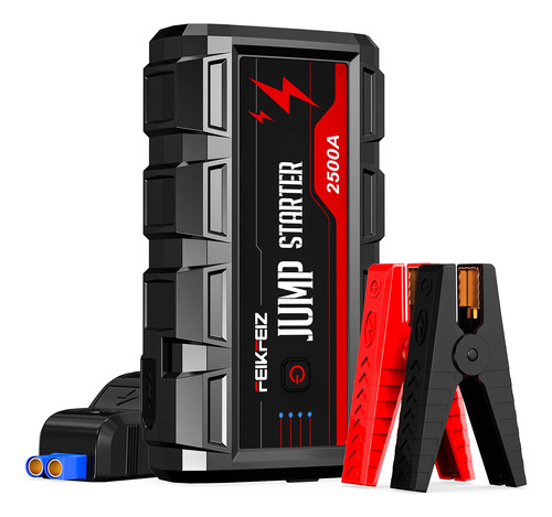 Feikfeiz Arrancador De Automvil, 2500a Pico 22800mah 12v Bat