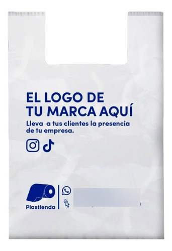 200 Bolsas Manija Tipo Supermercado Personalizadas 30 Kg 