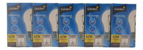 10 Lampada Bulbo Halógena A55 42w Incandesente 2700k Quente