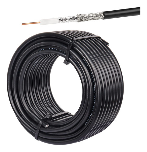 Xrds -rf Cable Coaxial Rg59 De 50 Pies, Cable De Doble Prote