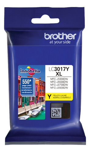 Cartucho De Tinta Brother Lc3017 Amarillo Xl Original 