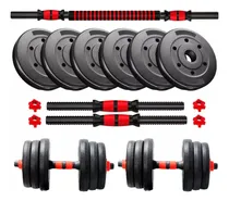 Comprar Kit Set Discos + Pesas+ 2 Mancuernas + 20 Kg Disco Pesas
