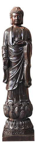 Escultura De Buda De Pie, Figura, Estatua, Adorno De Madera