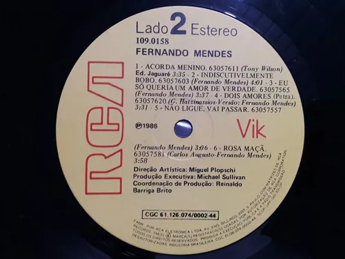 LP DISCO DE VINIL Fernando Mendes Fernando MendesLabel