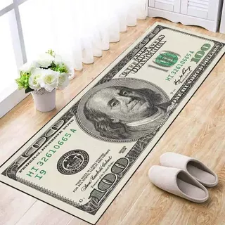 Alfombra Para Dormitorio Bajada De Cama Diseño Dólar