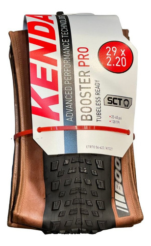 Neumático Kenda Booster Pro 29 X 2.20 Sct, marrón, 120 tpi, color negro/marrón