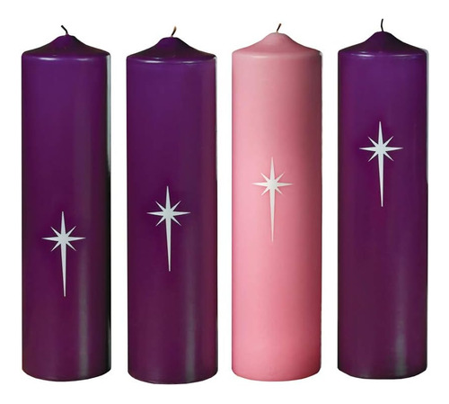 Cb Church Supply - Juego De 4 Velas De Adviento De Pilar Ros