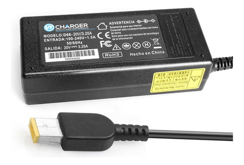 Cargador Lenovo 20v 3.25a 65w