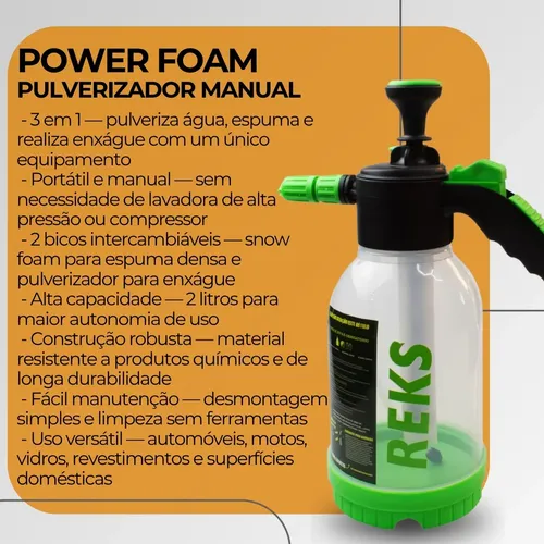 Pulverizador Lava Auto Snow Foam Manual 2l Espuma Reks | MercadoLivre