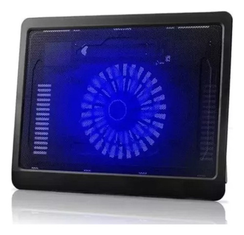 Base Cooler Notebook Ventilação Ultra Silenciosa Com Led Cor Preto LED Azul