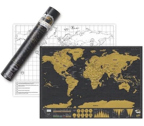 Mapamundi Grande Rascable Mapa De Mundo Para Raspar Viajeros