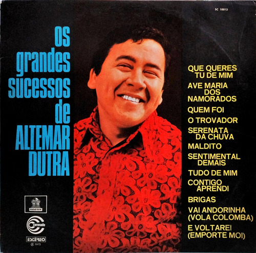 Os Grandes Sucessos De Altemar Dutra Lp 1973 Odeon 4919