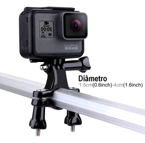 Canalgopro Suporte Para Guidão Grande Tubo Gopro Bike 2345